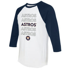 Houston Astros Tiny Turnip Women's Stacked 3/4-Sleeve Raglan T-Shirt On Sale