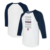 Minnesota Twins Tiny Turnip Women's Stacked 3/4-Sleeve Raglan T-Shirt discount