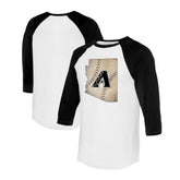 Arizona Diamondbacks Tiny Turnip Unisex State Outline 3/4-Sleeve Raglan T-Shirt for sale