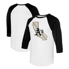 Athletics Tiny Turnip Unisex State Outline 3/4-Sleeve Raglan T-Shirt discount