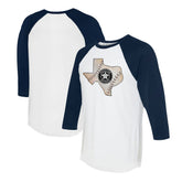 Houston Astros Tiny Turnip Unisex State Outline 3/4-Sleeve Raglan T-Shirt Clearance