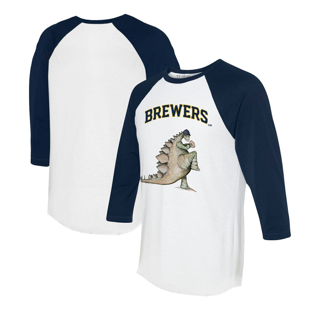 Milwaukee Brewers Tiny Turnip Unisex Stega 3/4-Sleeve Raglan T-Shirt Lifestyle