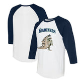 Seattle Mariners Tiny Turnip Unisex Stega 3/4-Sleeve Raglan T-Shirt for sale