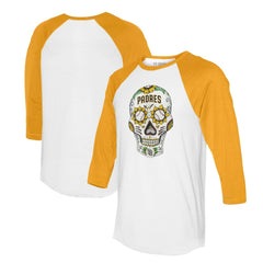San Diego Padres Tiny Turnip Unisex Sugar Skull 3/4-Sleeve Raglan T-Shirt Near Me