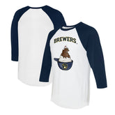 Milwaukee Brewers Tiny Turnip Unisex Sundae Helmet 3/4-Sleeve Raglan T-Shirt discount