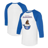 Texas Rangers Tiny Turnip Unisex Sundae Helmet 3/4-Sleeve Raglan T-Shirt On Sale