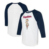 Cleveland Guardians Tiny Turnip Unisex Triple Scoop 3/4-Sleeve Raglan T-Shirt Online