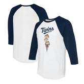 Minnesota Twins Tiny Turnip Unisex Triple Scoop 3/4-Sleeve Raglan T-Shirt for sale