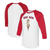 Boston Red Sox Tiny Turnip Unisex Triple Scoop 3/4-Sleeve Raglan T-Shirt Lifestyle