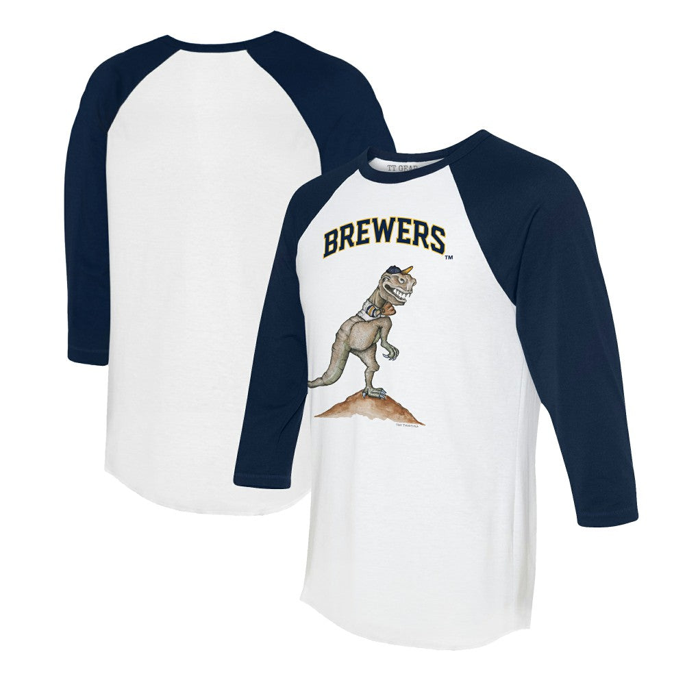 Milwaukee Brewers Tiny Turnip Unisex TT Rex 3/4-Sleeve Raglan T-Shirt Near Me