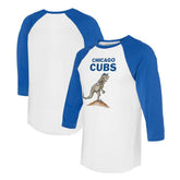 Chicago Cubs Tiny Turnip Unisex TT Rex 3/4-Sleeve Raglan T-Shirt Clearance