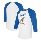 Los Angeles Dodgers Tiny Turnip Unisex TT Rex 3/4-Sleeve Raglan T-Shirt discount