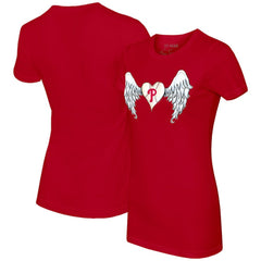 Philadelphia Phillies Tiny Turnip Women's Angel Wings T-Shirt On Sale