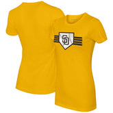San Diego Padres Tiny Turnip Women's Base Stripe T-Shirt Lifestyle