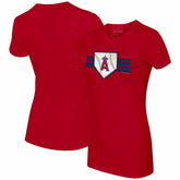 Los Angeles Angels Tiny Turnip Women's Base Stripe T-Shirt Clearance