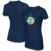 Seattle Mariners Tiny Turnip Women's Baseball Bow T-Shirt discount