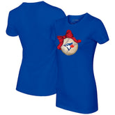 Toronto Blue Jays Tiny Turnip Women's Baseball Bow T-Shirt Online