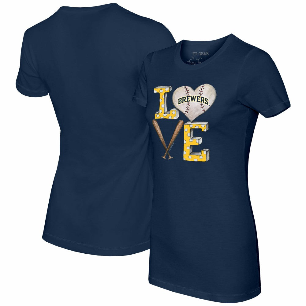 Milwaukee Brewers Tiny Turnip Women's Baseball Love T-Shirt Sale