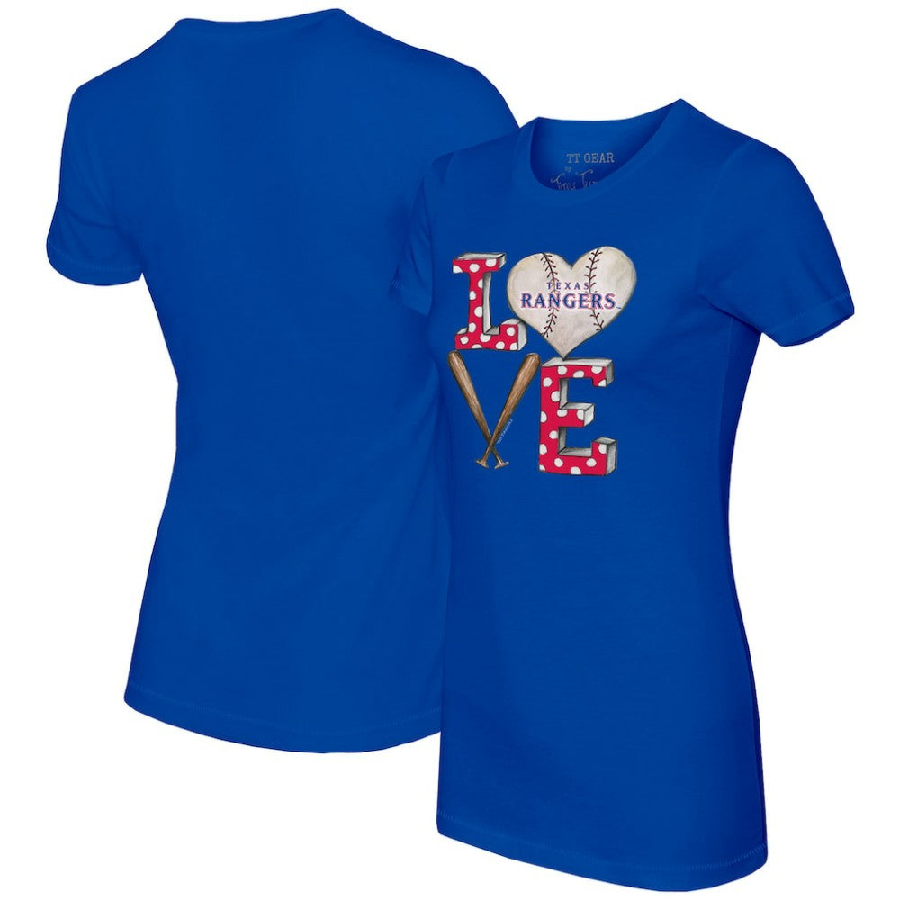 Texas Rangers Tiny Turnip Women's Baseball Love T-Shirt On Sale