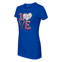 Texas Rangers Tiny Turnip Women's Baseball Love T-Shirt On Sale