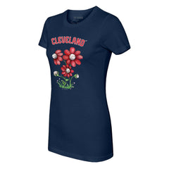 Cleveland Guardians Tiny Turnip Women's Blooming Baseballs T-Shirt On Sale