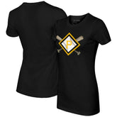 Pittsburgh Pirates Tiny Turnip Women's Diamond Cross Bats T-Shirt for sale