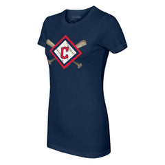 Cleveland Guardians Tiny Turnip Women's Diamond Cross Bats T-Shirt for sale