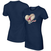 Atlanta Braves Tiny Turnip Women's Heart Banner T-Shirt Online