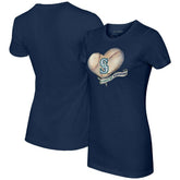 Seattle Mariners Tiny Turnip Women's Heart Banner T-Shirt Sale