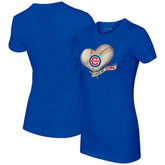 Chicago Cubs Tiny Turnip Women's Heart Banner T-Shirt for sale