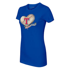 Texas Rangers Tiny Turnip Women's Heart Banner T-Shirt Online