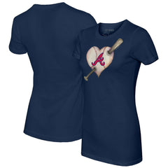 Atlanta Braves Tiny Turnip Women's Heart Bat T-Shirt for sale