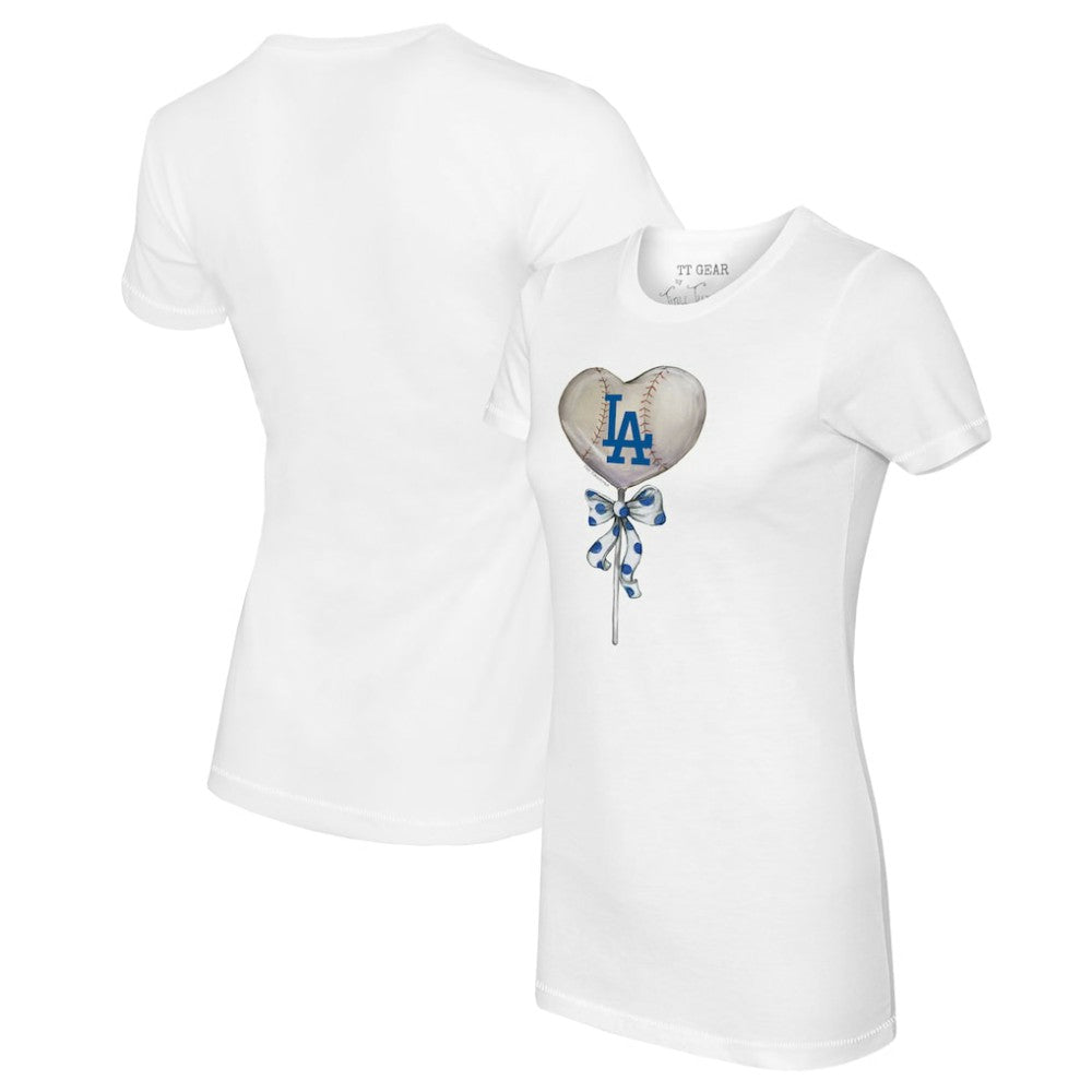 Los Angeles Dodgers Tiny Turnip Women's Heart Lolly T-Shirt Lifestyle
