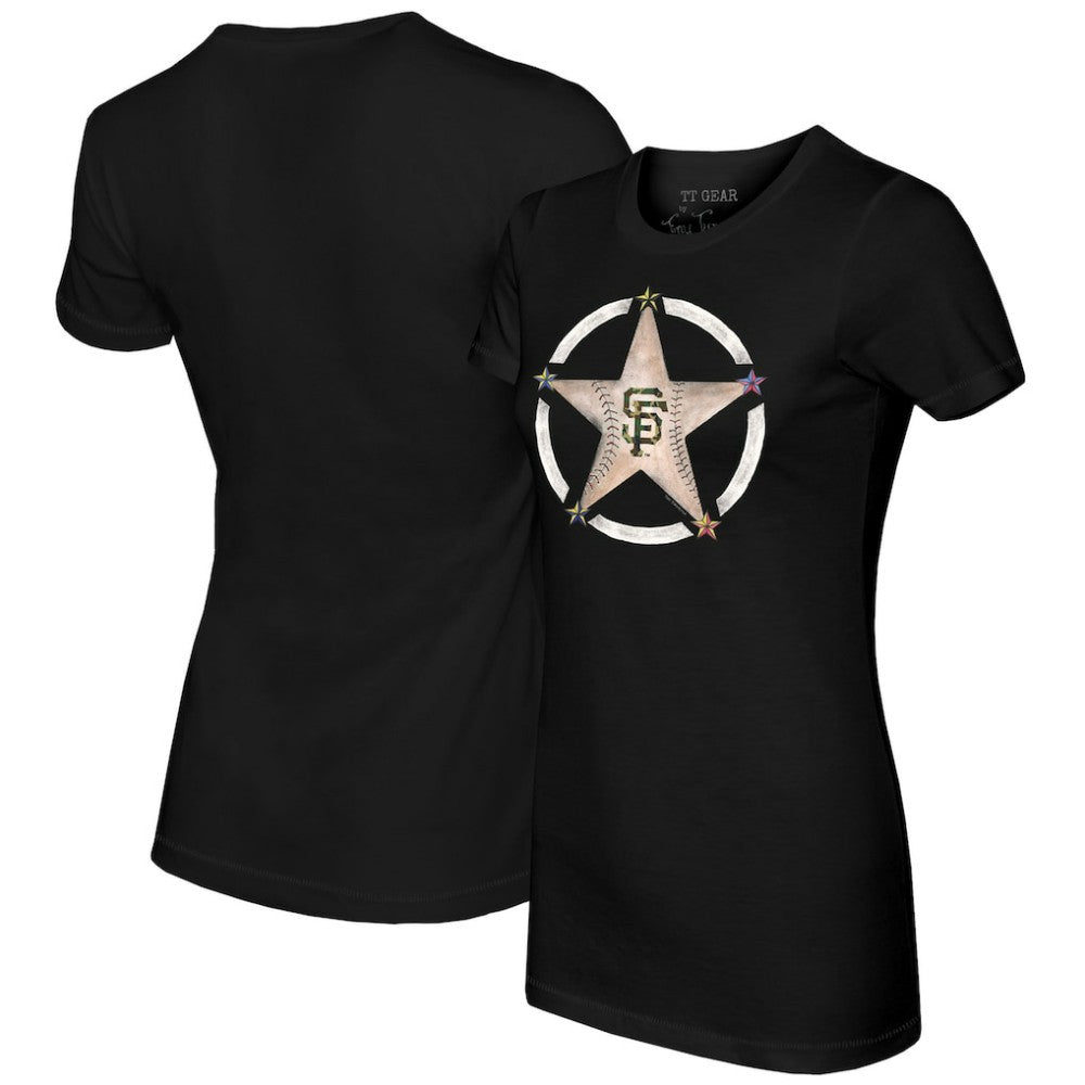 San Francisco Giants Tiny Turnip Women's Military Star T-Shirt Clearance