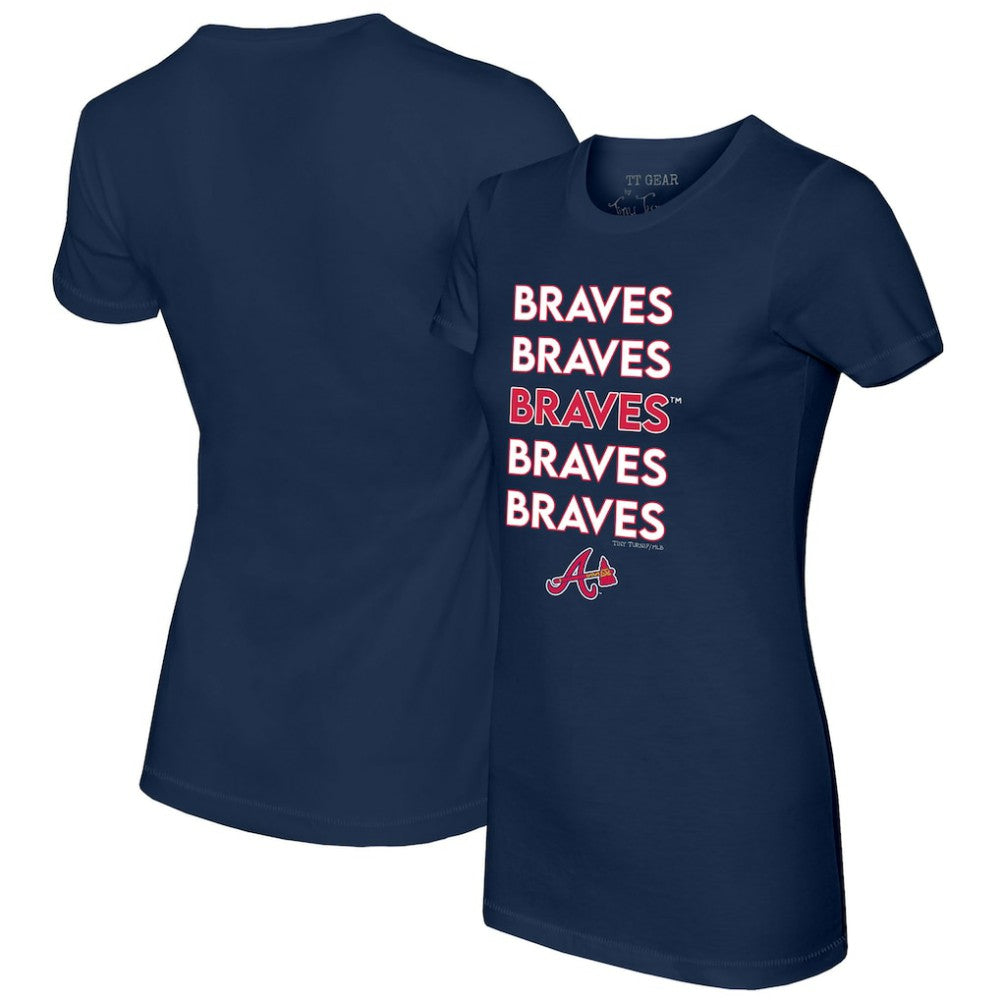 Atlanta Braves Tiny Turnip Women's Stacked T-Shirt discount