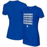 Los Angeles Dodgers Tiny Turnip Women's Stacked T-Shirt Lifestyle