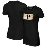 Pittsburgh Pirates Tiny Turnip Women's State Outline T-Shirt for sale