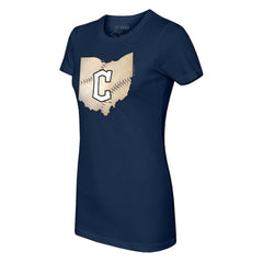 Cleveland Guardians Tiny Turnip Women's State Outline T-Shirt for sale