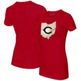 Cincinnati Reds Tiny Turnip Women's State Outline T-Shirt Near Me