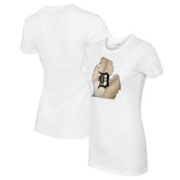 Detroit Tigers Tiny Turnip Women's State Outline T-Shirt Online