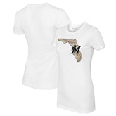 Miami Marlins Tiny Turnip Women's State Outline T-Shirt On Sale