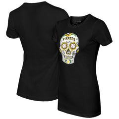Pittsburgh Pirates Tiny Turnip Women's Sugar Skull T-Shirt Lifestyle