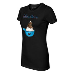 Miami Marlins Tiny Turnip Women's Sundae Helmet T-Shirt discount