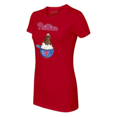 Philadelphia Phillies Tiny Turnip Women's Sundae Helmet T-Shirt Clearance