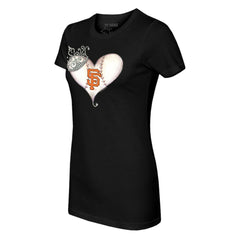 San Francisco Giants Tiny Turnip Women's Tiara Heart T-Shirt Clearance