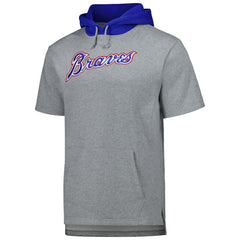 Atlanta Braves Mitchell & Ness Postgame Short Sleeve Pullover Hoodie Lifestyle