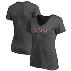 Los Angeles Angels Women's Core Team Lock Up V-Neck T-Shirt On Sale