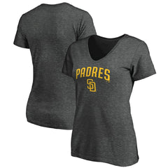 San Diego Padres Women's Core Team Lock Up Wordmark V-Neck T-Shirt Online