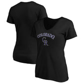 Colorado Rockies Women's Core Team Lock Up V-Neck T-Shirt Lifestyle
