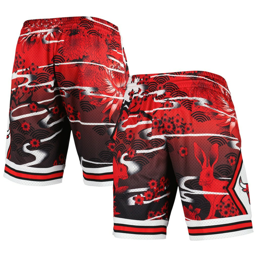 Mitchell & Ness - Chicago Bulls Lunar New Year Swingman Shorts - Red
